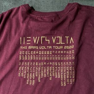 Authentic XL Maroon Red Mars Volta tshirt from 2022 tour